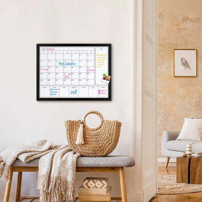 3-in-1 Dry Erase Calendar for Wall, Magnetic Surface Calendar Whiteboard