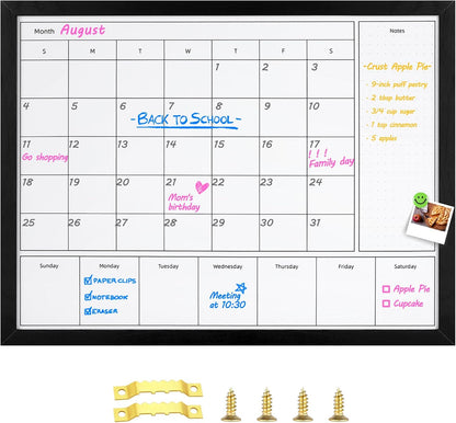 3-in-1 Dry Erase Calendar for Wall, Magnetic Surface Calendar Whiteboard