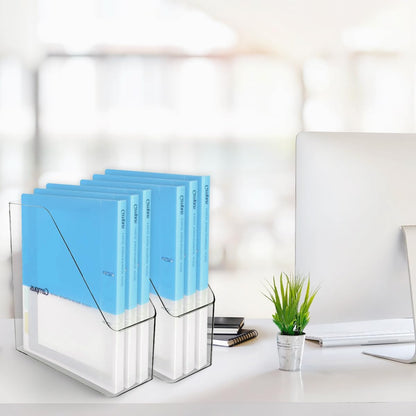 4Pcs Clear Acrylic Magazine File Holder Desktop Storage Organizer
