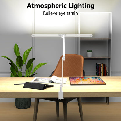 3000 Lumen Ultra Bright Architect Desk Lamp with Clamp, 36W Tall Overhead Led Desk Light for Home Office, 47Inch Long Dimmable Computer Monitor Light Bar with Remote for Table Desktop Drafting