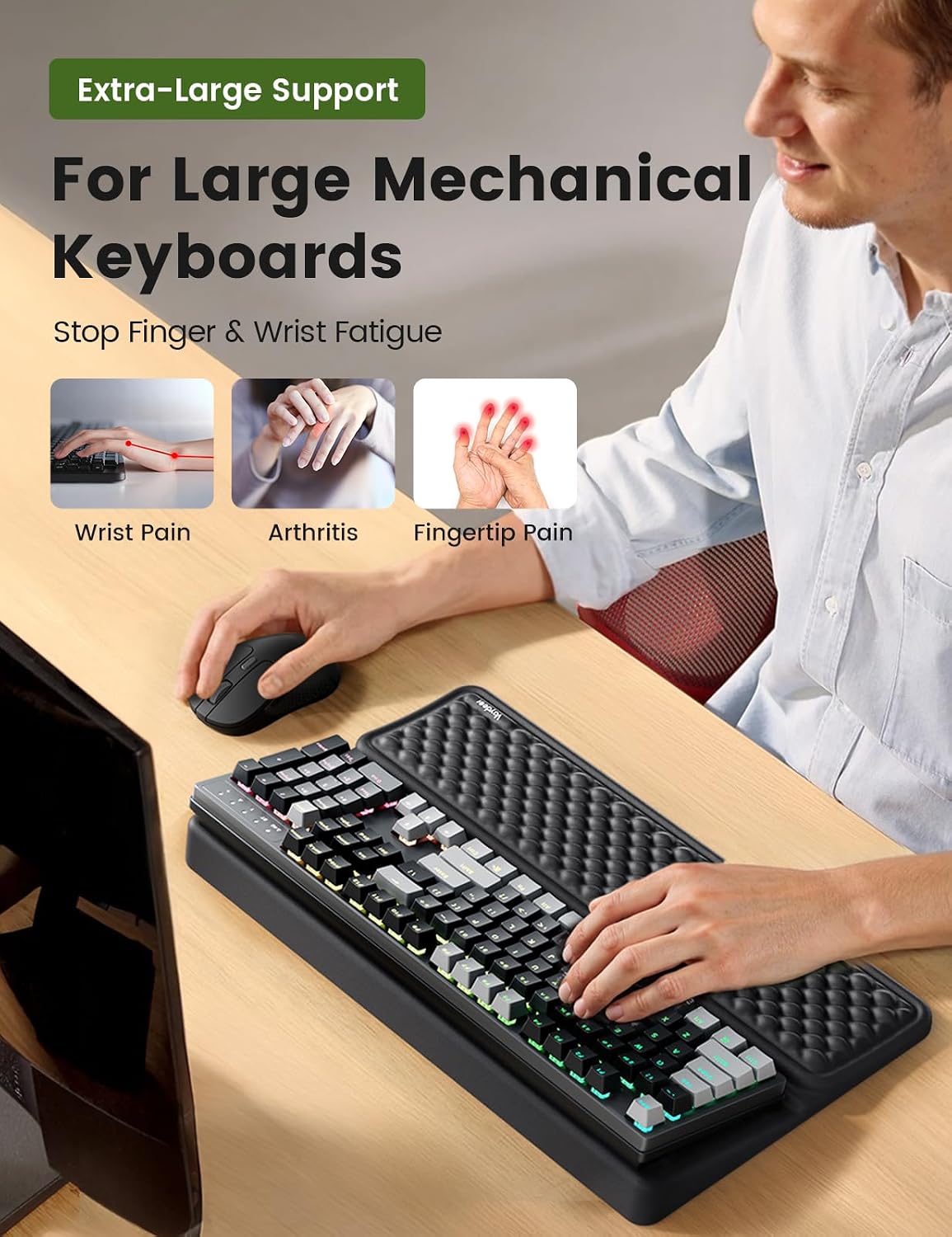 Wrist Rest with Keyboard Stand Computer Ergonomic Wrist Support Pad