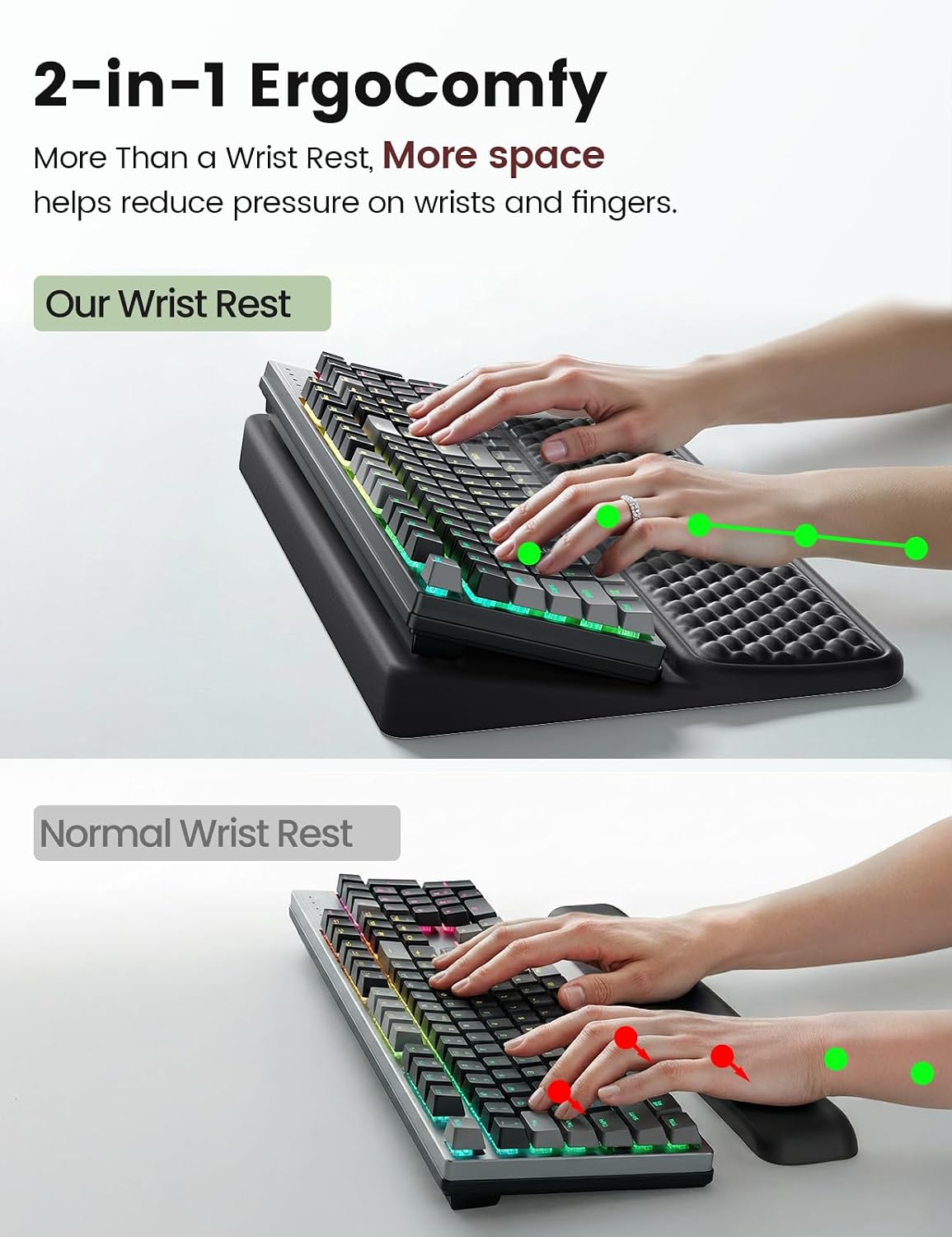 Wrist Rest with Keyboard Stand Computer Ergonomic Wrist Support Pad