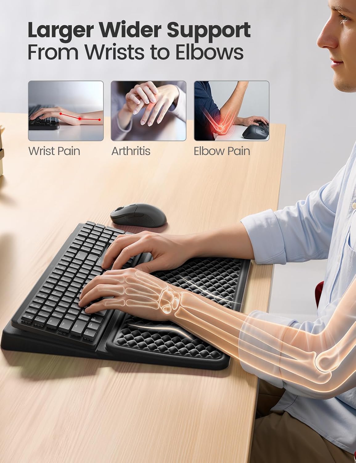 Wrist Rest with Keyboard Stand Computer Ergonomic Wrist Support Pad