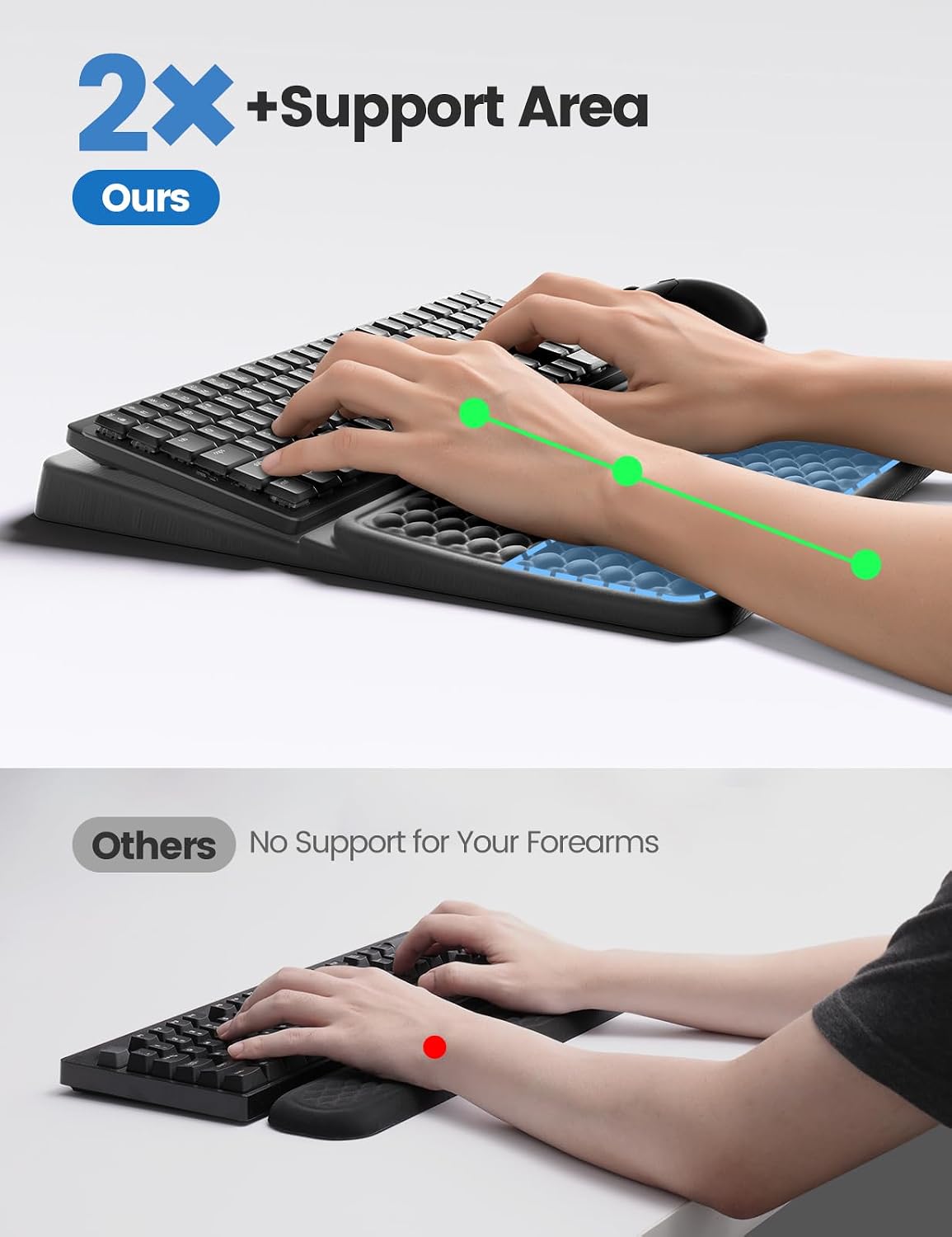 Wrist Rest with Keyboard Stand Computer Ergonomic Wrist Support Pad