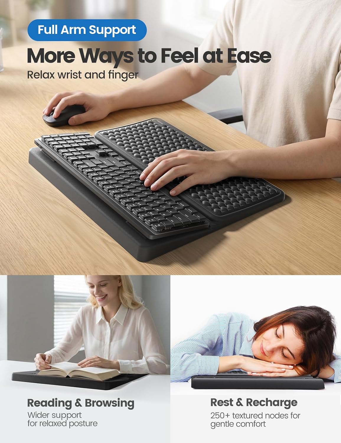 Wrist Rest with Keyboard Stand Computer Ergonomic Wrist Support Pad
