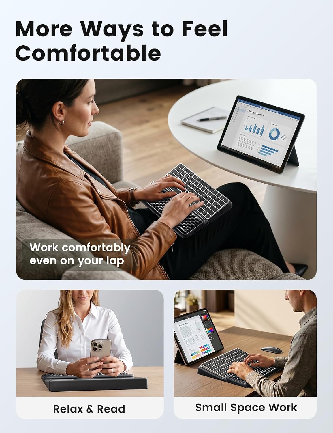Wrist Rest with Keyboard Stand Computer Ergonomic Wrist Support Pad
