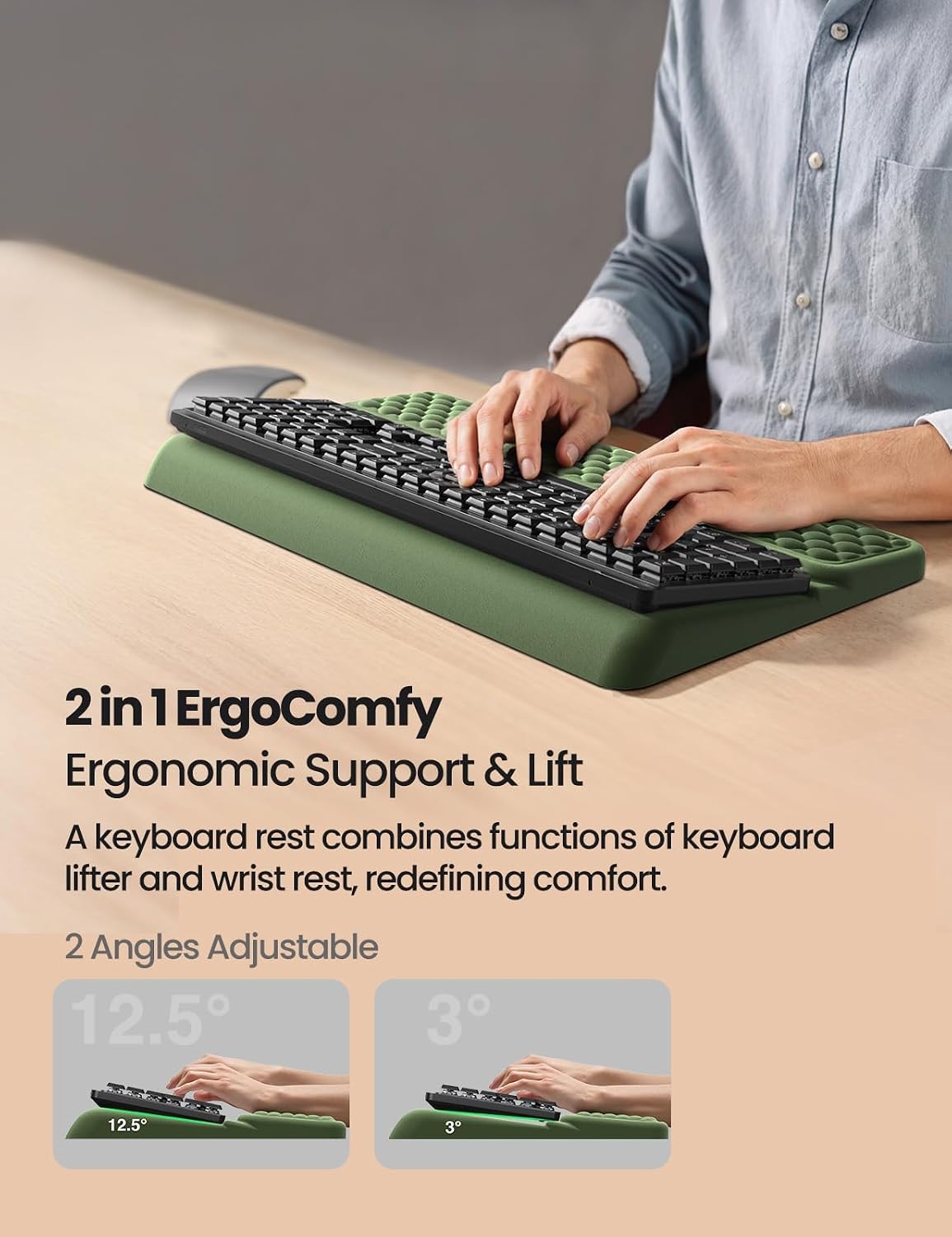 Wrist Rest with Keyboard Stand Computer Ergonomic Wrist Support Pad