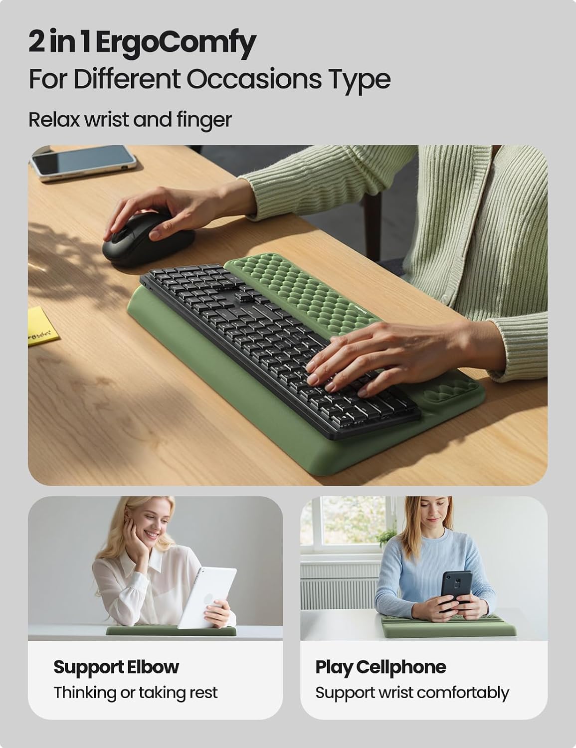 Wrist Rest with Keyboard Stand Computer Ergonomic Wrist Support Pad