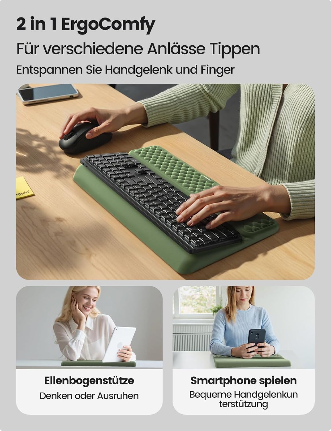 Wrist Rest with Keyboard Stand Computer Ergonomic Wrist Support Pad