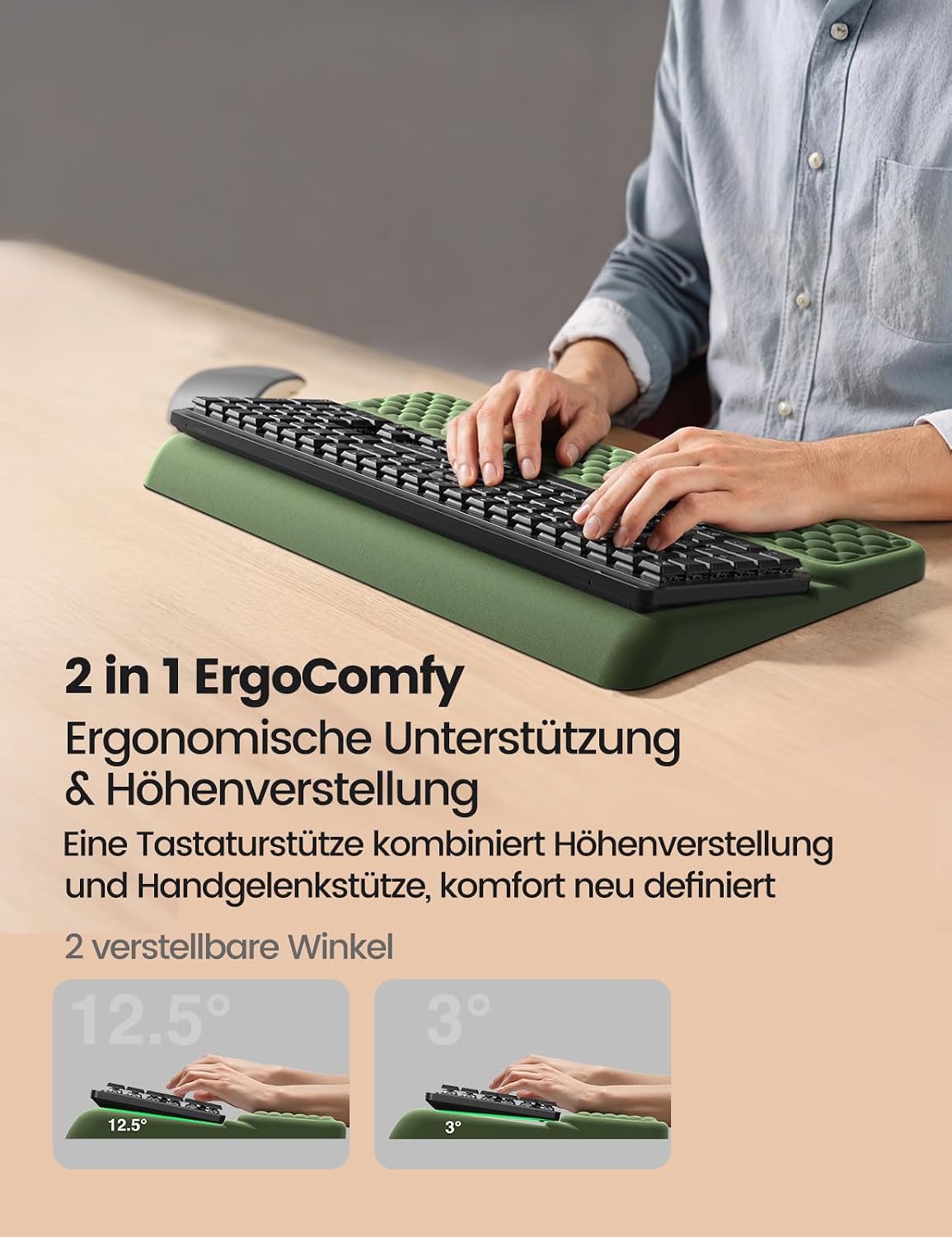 Wrist Rest with Keyboard Stand Computer Ergonomic Wrist Support Pad
