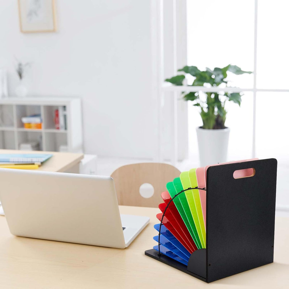 2 Pieces Clipboard Holder Wood Metal Clipboard Stand Storage Rack