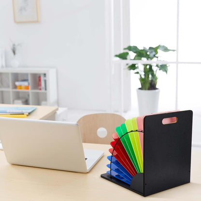 2 Pieces Clipboard Holder Wood Metal Clipboard Stand Storage Rack