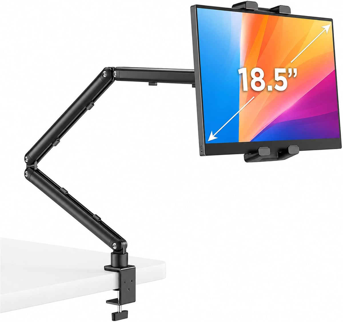 iPad Holder For Desk, Adjustable Tablet Arm iPad Desk Mount with C-Clamp