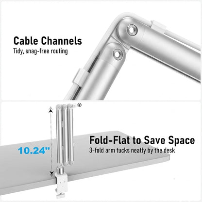iPad Holder For Desk, Adjustable Tablet Arm iPad Desk Mount with C-Clamp