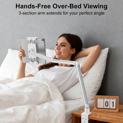 iPad Holder For Desk, Adjustable Tablet Arm iPad Desk Mount with C-Clamp