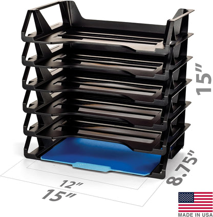 Officemate Recycled Desk Tray, Side Load, 15 1/8 x 8 7/8 x 15, Letter/A4, 6/PK (26212)