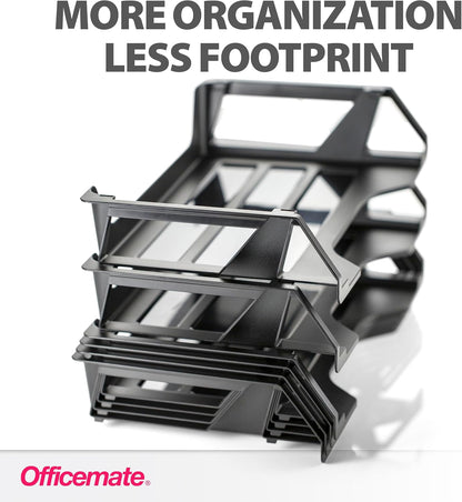 Officemate Recycled Desk Tray, Side Load, 15 1/8 x 8 7/8 x 15, Letter/A4, 6/PK (26212)