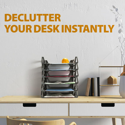 Officemate Recycled Desk Tray, Side Load, 15 1/8 x 8 7/8 x 15, Letter/A4, 6/PK (26212)