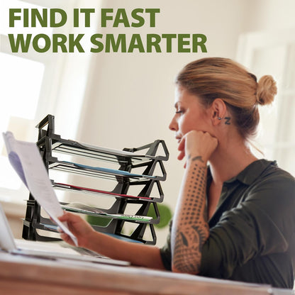 Officemate Recycled Desk Tray, Side Load, 15 1/8 x 8 7/8 x 15, Letter/A4, 6/PK (26212)