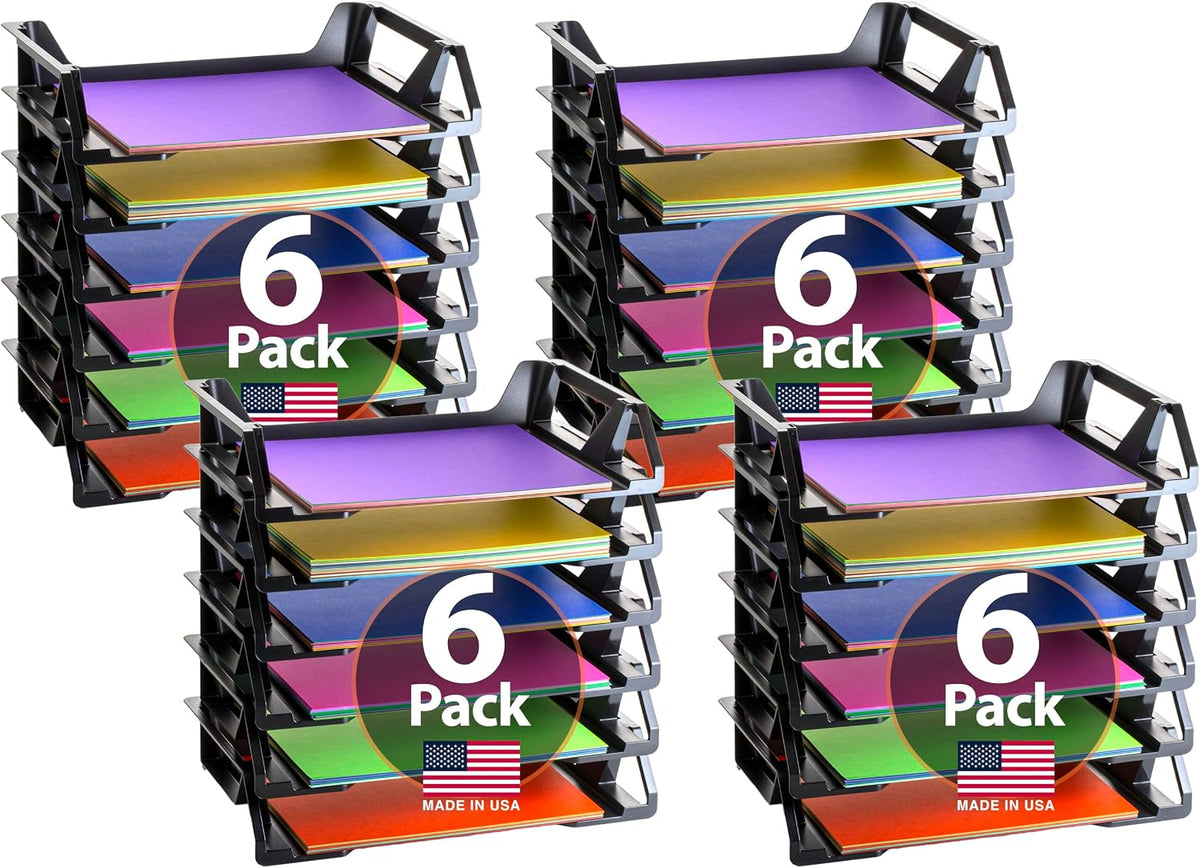 Officemate Recycled Desk Tray, Side Load, 15 1/8 x 8 7/8 x 15, Letter/A4, 6/PK (26212)