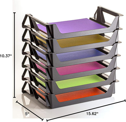 Officemate Recycled Desk Tray, Side Load, 15 1/8 x 8 7/8 x 15, Letter/A4, 6/PK (26212)