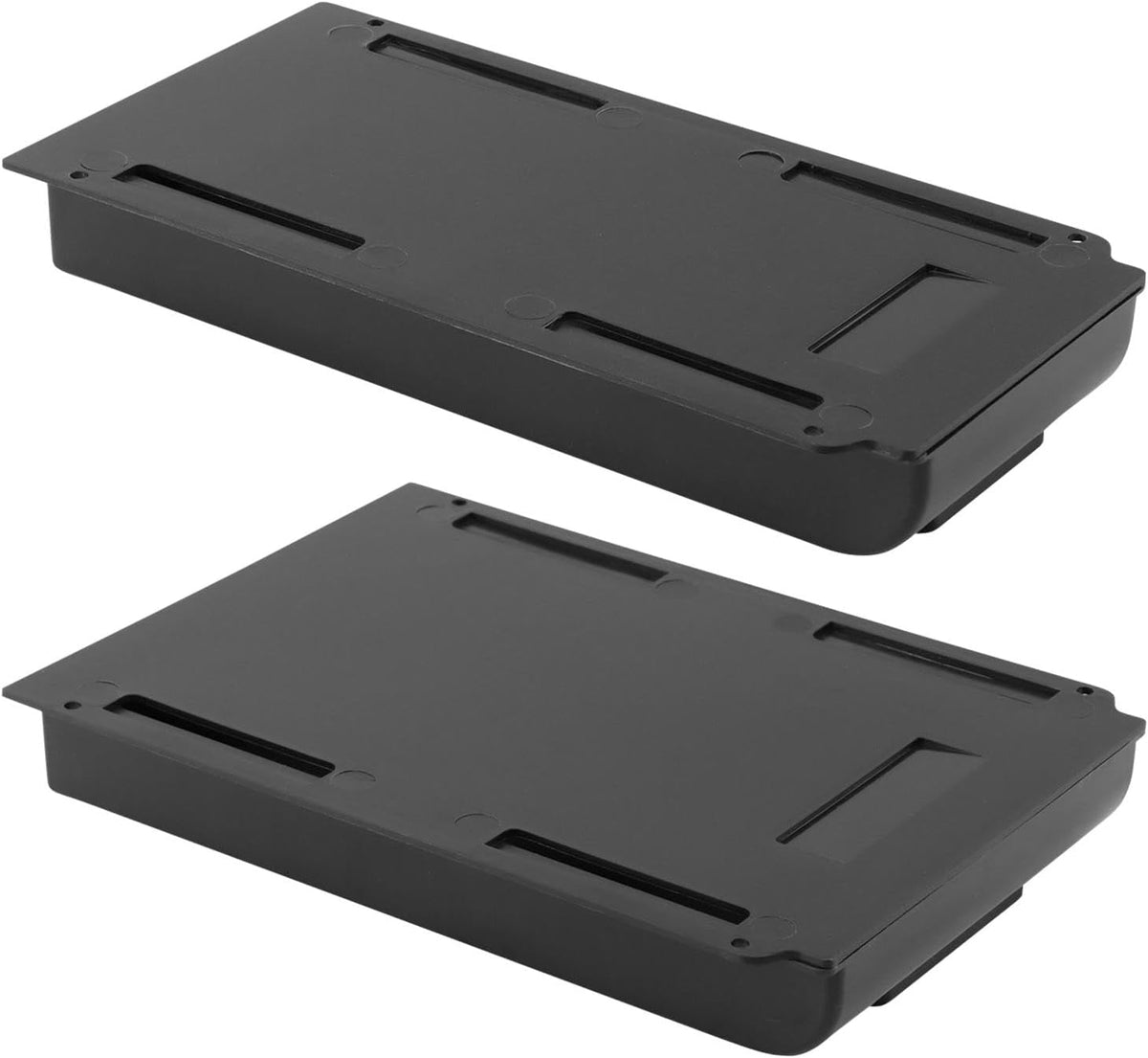 Under Desk Drawer, 2 Pack Large & Small Under Desk Organizer Self-Adhesive Drawer for Under Desk Slide Out Under Table Storage Attachable Under Desk Storage for Office, Classroom, Home Black
