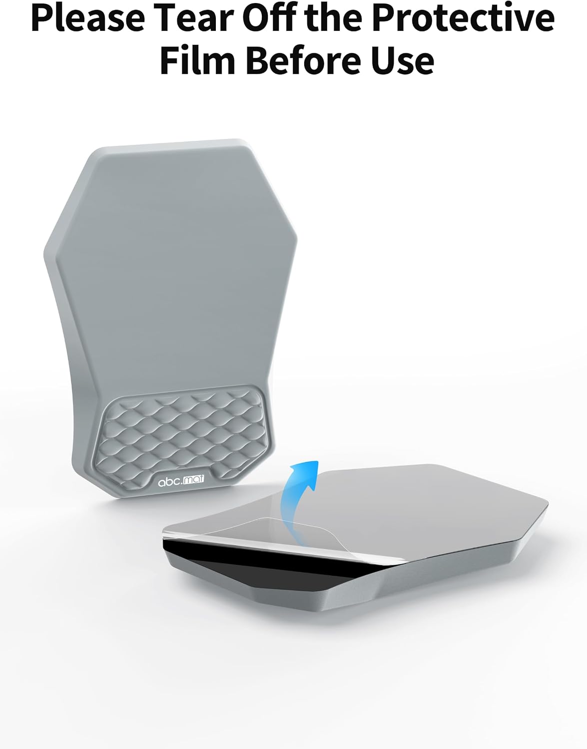 2-in-1 L-Shaped Desk Elbow Pads & & Mouse Pad Set with Wrist Rest, Black