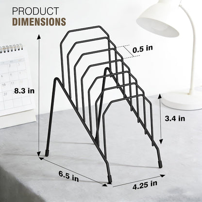 Incline Desk Mail Organizer Letter Holder Rack with 6-Section