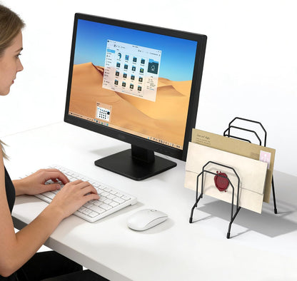 Incline Desk Mail Organizer Letter Holder Rack with 6-Section