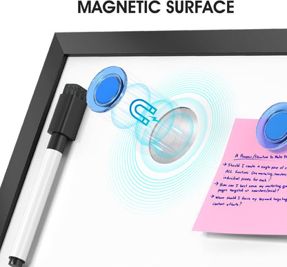 Monthly Calendar Whiteboard, Magnetic Double-Sided Board, 16" x 12"