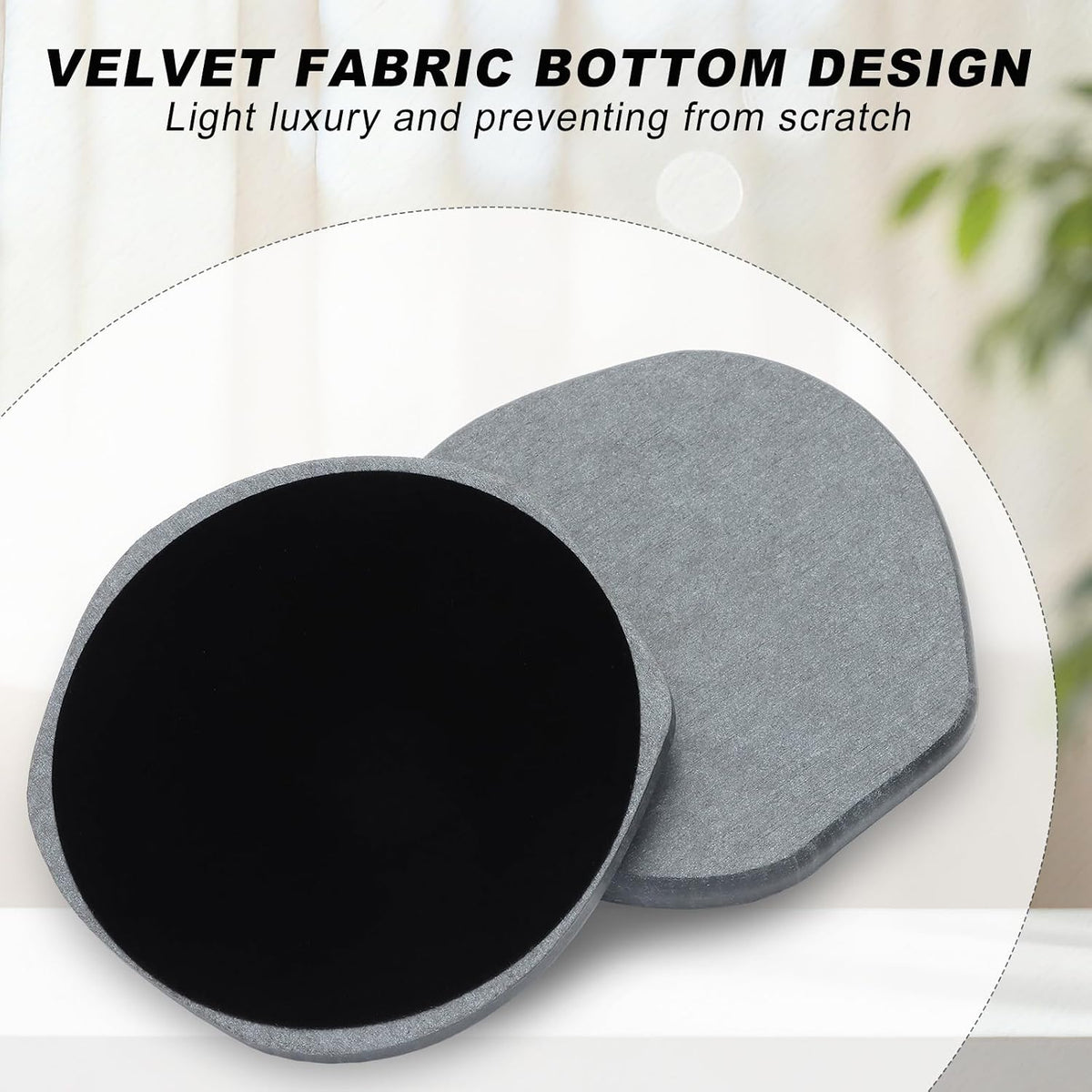 6Pcs Absorbent Diatomaceous Earth Coasters Set with Velvet Bottom