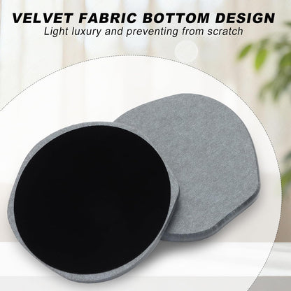 6Pcs Absorbent Diatomaceous Earth Coasters Set with Velvet Bottom