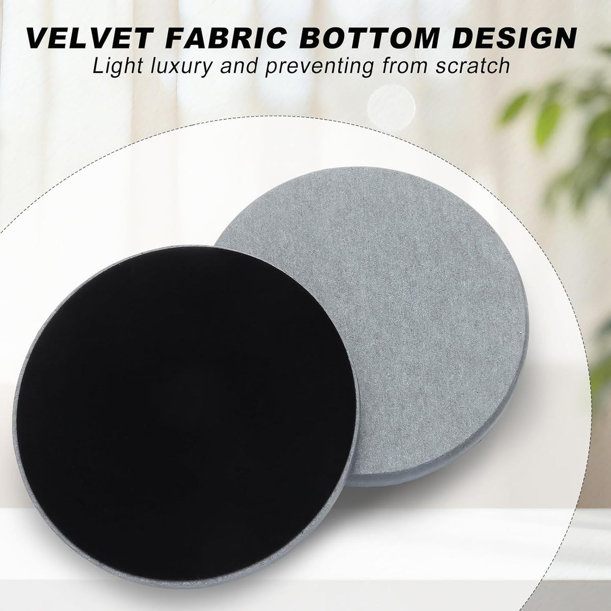 6Pcs Absorbent Diatomaceous Earth Coasters Set with Velvet Bottom