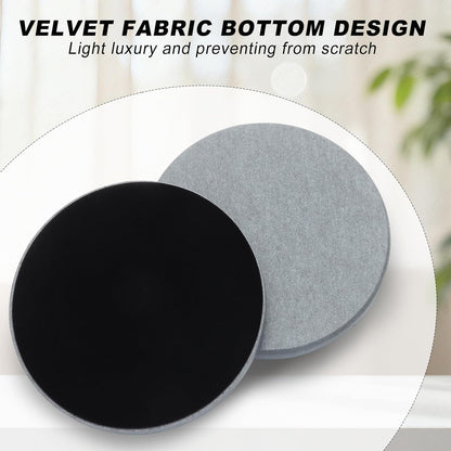 6Pcs Absorbent Diatomaceous Earth Coasters Set with Velvet Bottom