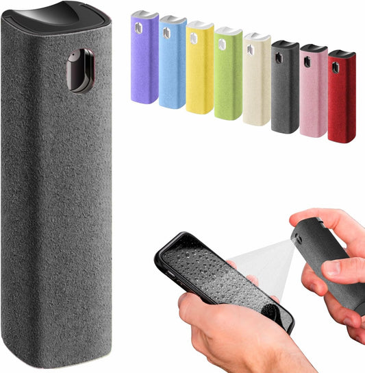 Mini Screen Cleaner Spray, 2-in-1 Touchscreen Mist Cleaner, Gray