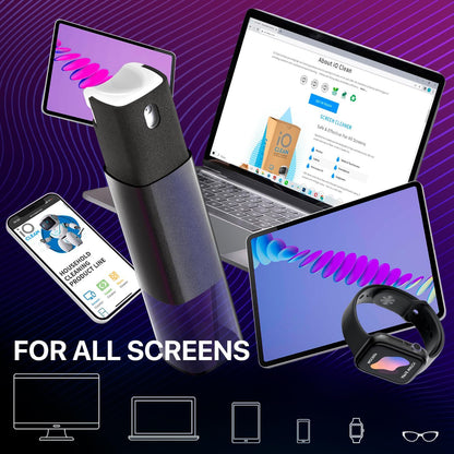 Mini Screen Cleaner Spray, 2-in-1 Touchscreen Mist Cleaner, Gray