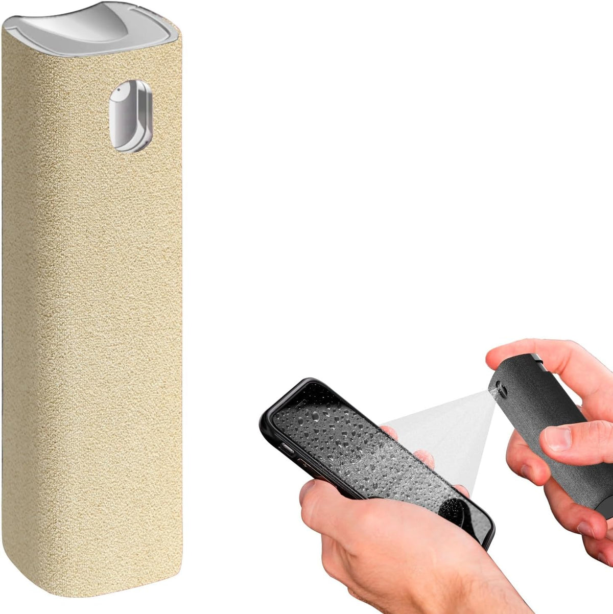 Mini Screen Cleaner Spray, 2-in-1 Touchscreen Mist Cleaner, Gray