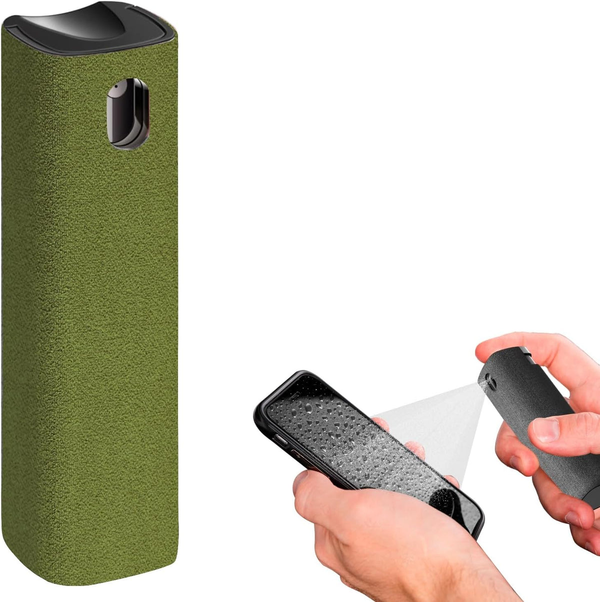 Mini Screen Cleaner Spray, 2-in-1 Touchscreen Mist Cleaner, Gray