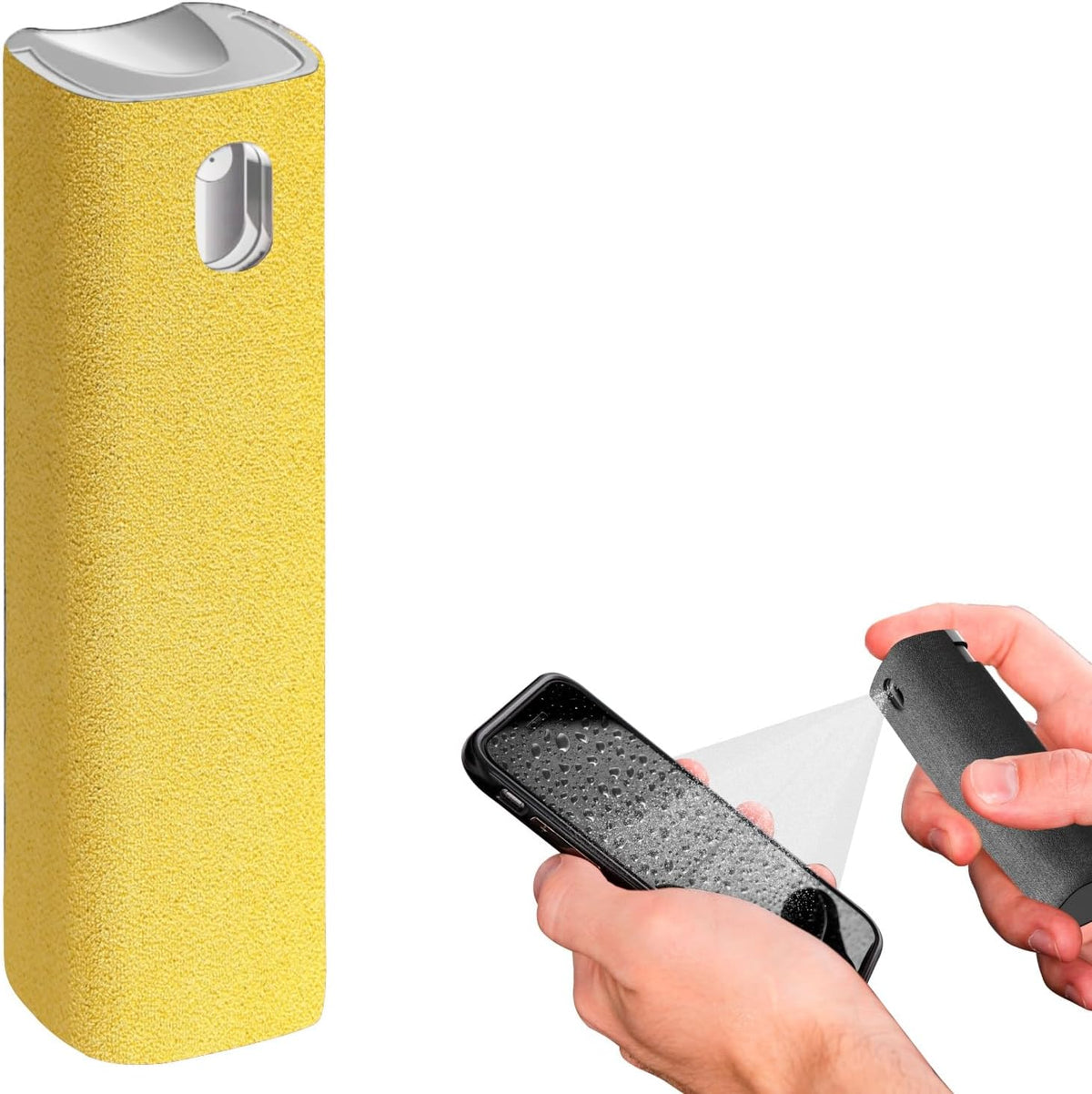 Mini Screen Cleaner Spray, 2-in-1 Touchscreen Mist Cleaner, Gray