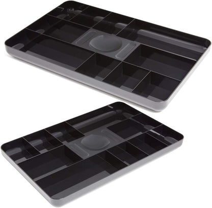 Desk Drawer Organizer Tray, 13-Compartment Office Desk Drawer Organizer Black