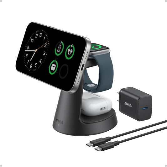MagSafe Charger Compatible, MagGo 3-in-1 Qi2 15W Charging Station
