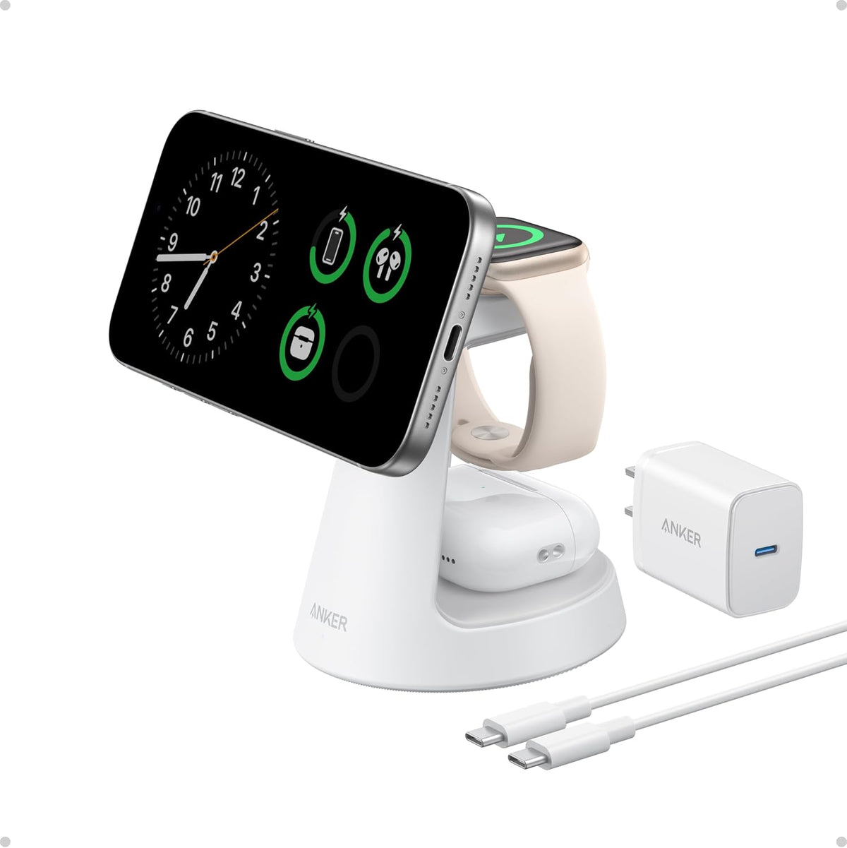 MagSafe Charger Compatible, MagGo 3-in-1 Qi2 15W Charging Station