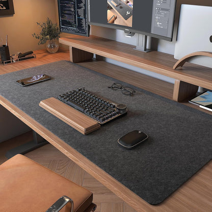 DAWNTREES Large Felt Desk Mat, 40''x16'' Full Keyboard and Mouse Pad