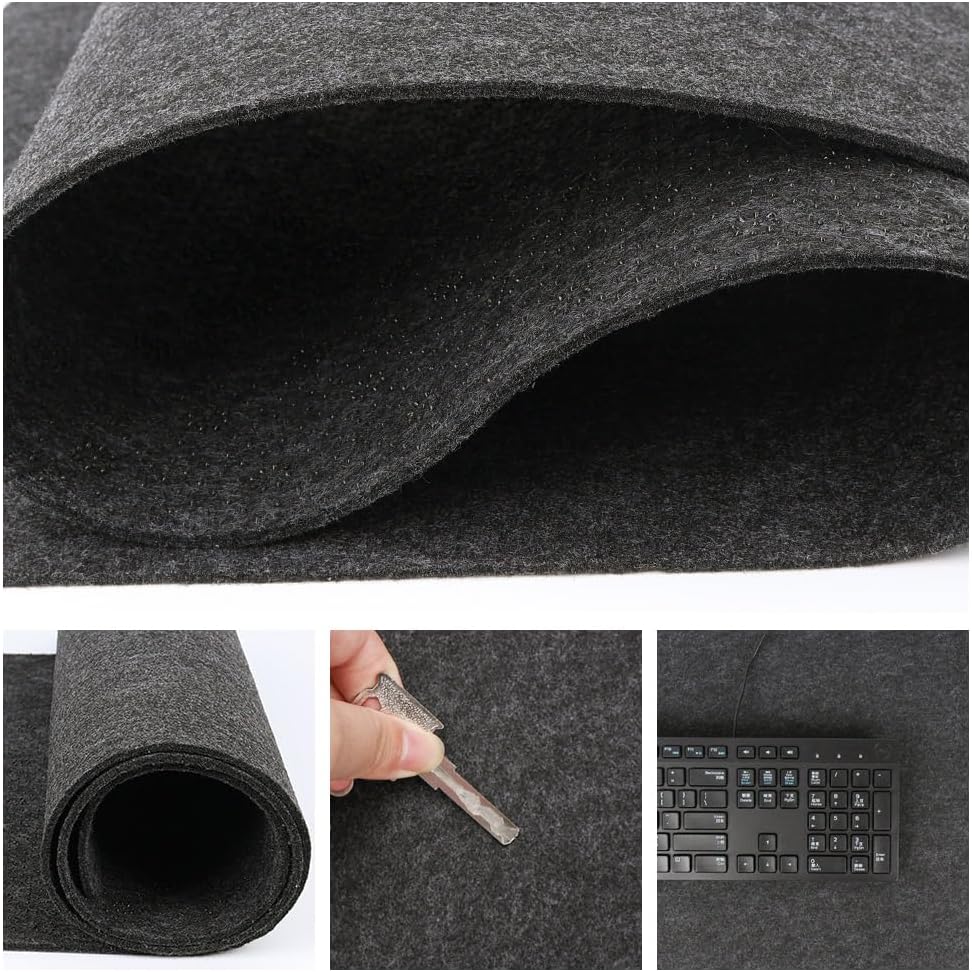 DAWNTREES Large Felt Desk Mat, 40''x16'' Full Keyboard and Mouse Pad