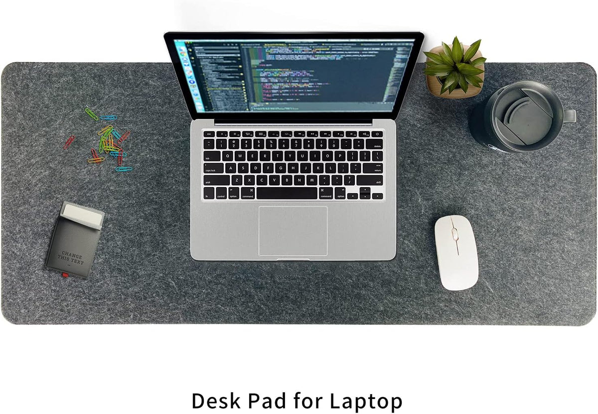 DAWNTREES Large Felt Desk Mat, 40''x16'' Full Keyboard and Mouse Pad