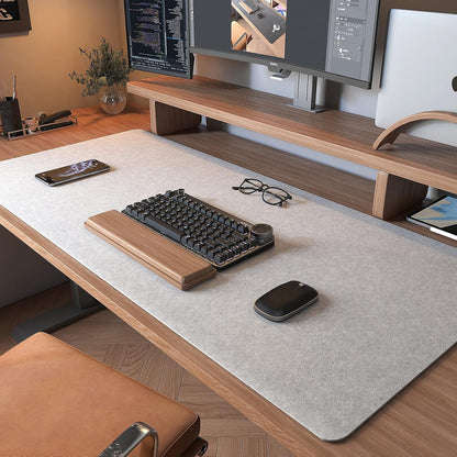 DAWNTREES Large Felt Desk Mat, 40''x16'' Full Keyboard and Mouse Pad
