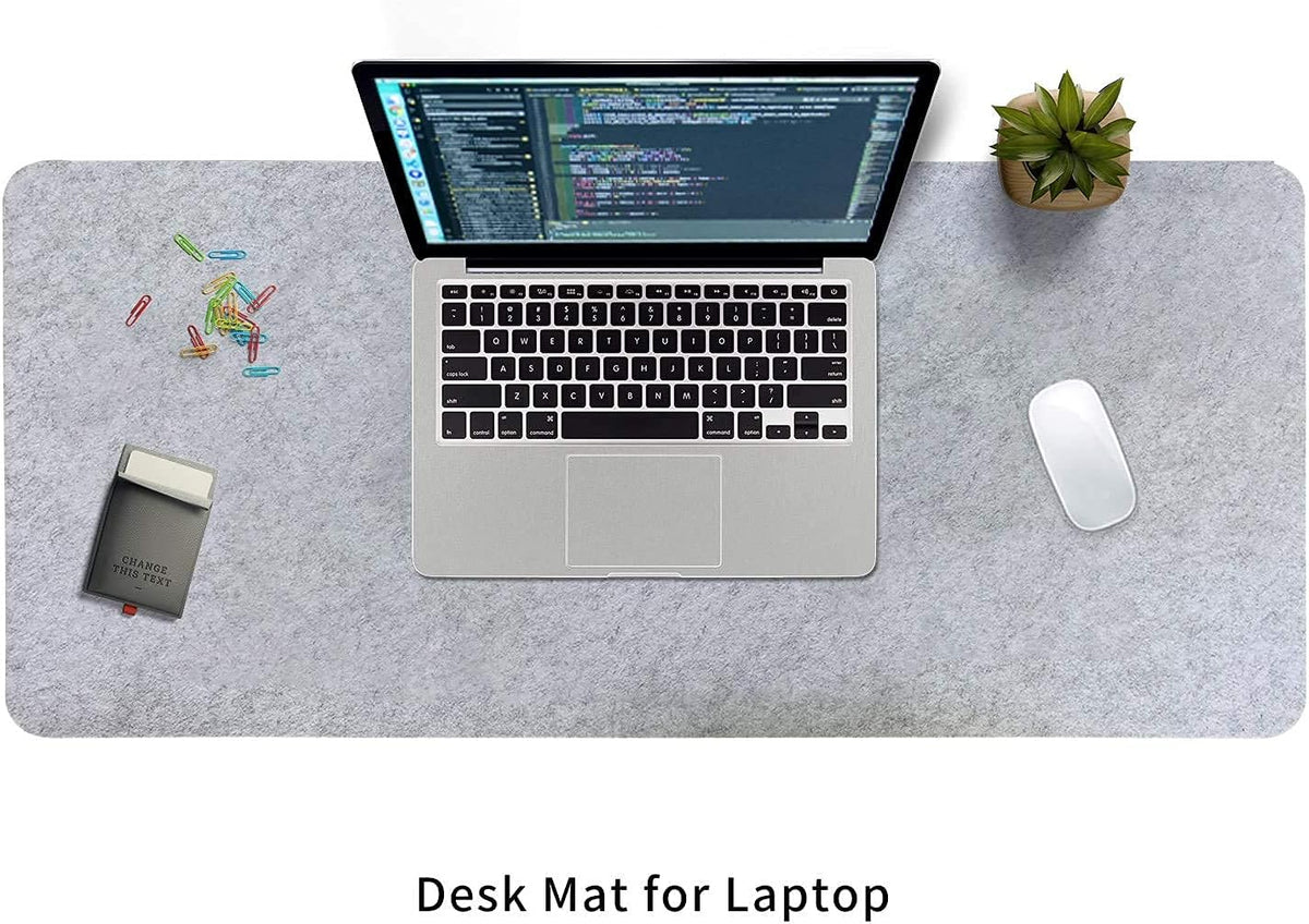 DAWNTREES Large Felt Desk Mat, 40''x16'' Full Keyboard and Mouse Pad