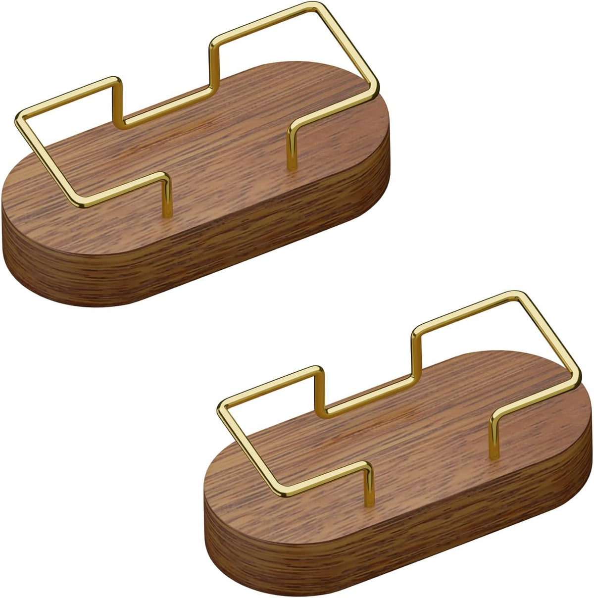 Wooden Business Card Holder for Desk, Office Display Stand and Decor