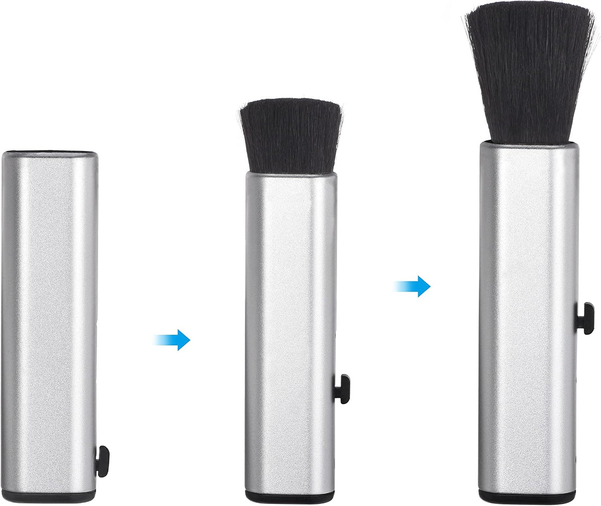 Keyboard Cleaning Brush, Telescopic Type Window Groove Cleaning Brush, for Laptop Computer Keyboard Window Silver