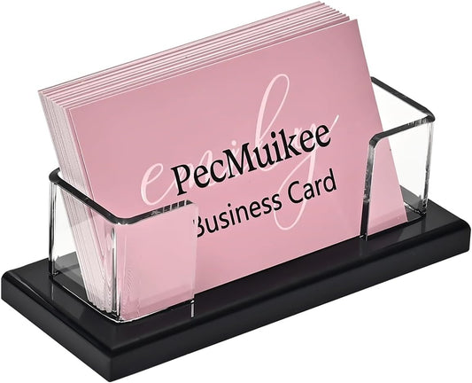 Business Card Holder for Desk，Acrylic Business Card Display Stand,Multiple Business Card Holders for Office, Exhibition, Home, Restaurant (slot 1)